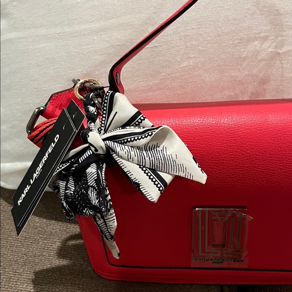 Karl Lagerfeld Vibrant Red Crossbody Bag - Picture 3 of 6